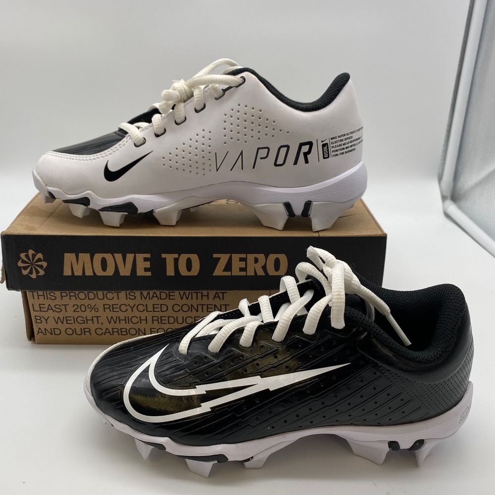 Nike Vapor Ultrafly 4 Keystone Kids 3.5Y Black White Baseball Cleats DA0702-001
